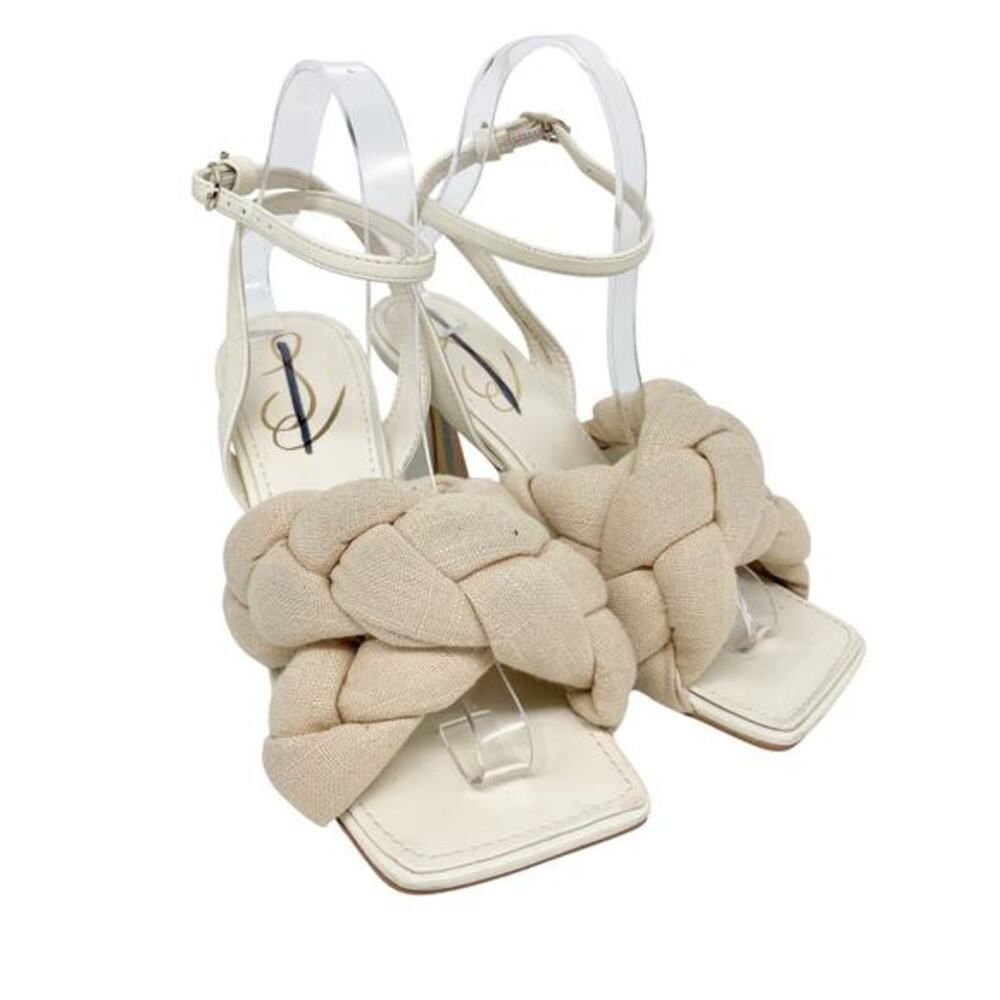 Sam Edelman Women's Courtney Fabric‎ Braided-Strap Sandals Sand Size 5.5